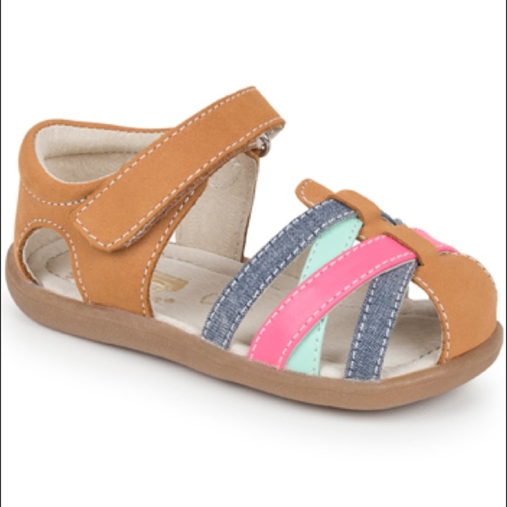 See Kai Run Camila Brown Sugar Sandal size 8